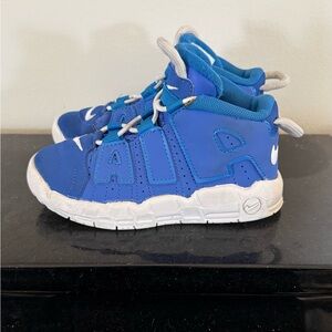 Nike Air More Uptempo in Medium Blue Kids Sneakers size 9 toddler